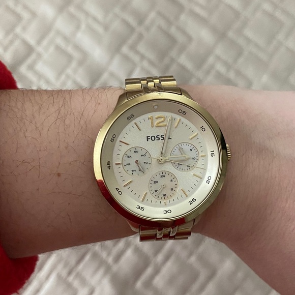 Fossil Accessories - Fossil Women’s All Stainless Steel Gold Watch, 6”